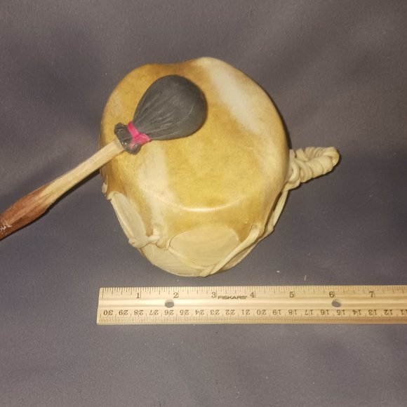 Vintage Handmade Native American Drum - Picture 6 of 6